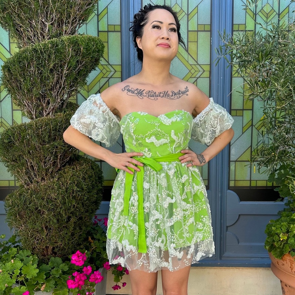 Disney Tinker Bell Inspired Mini Dress